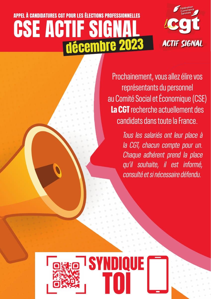 Élections CSE Actif Signal : votez CGT en décembre