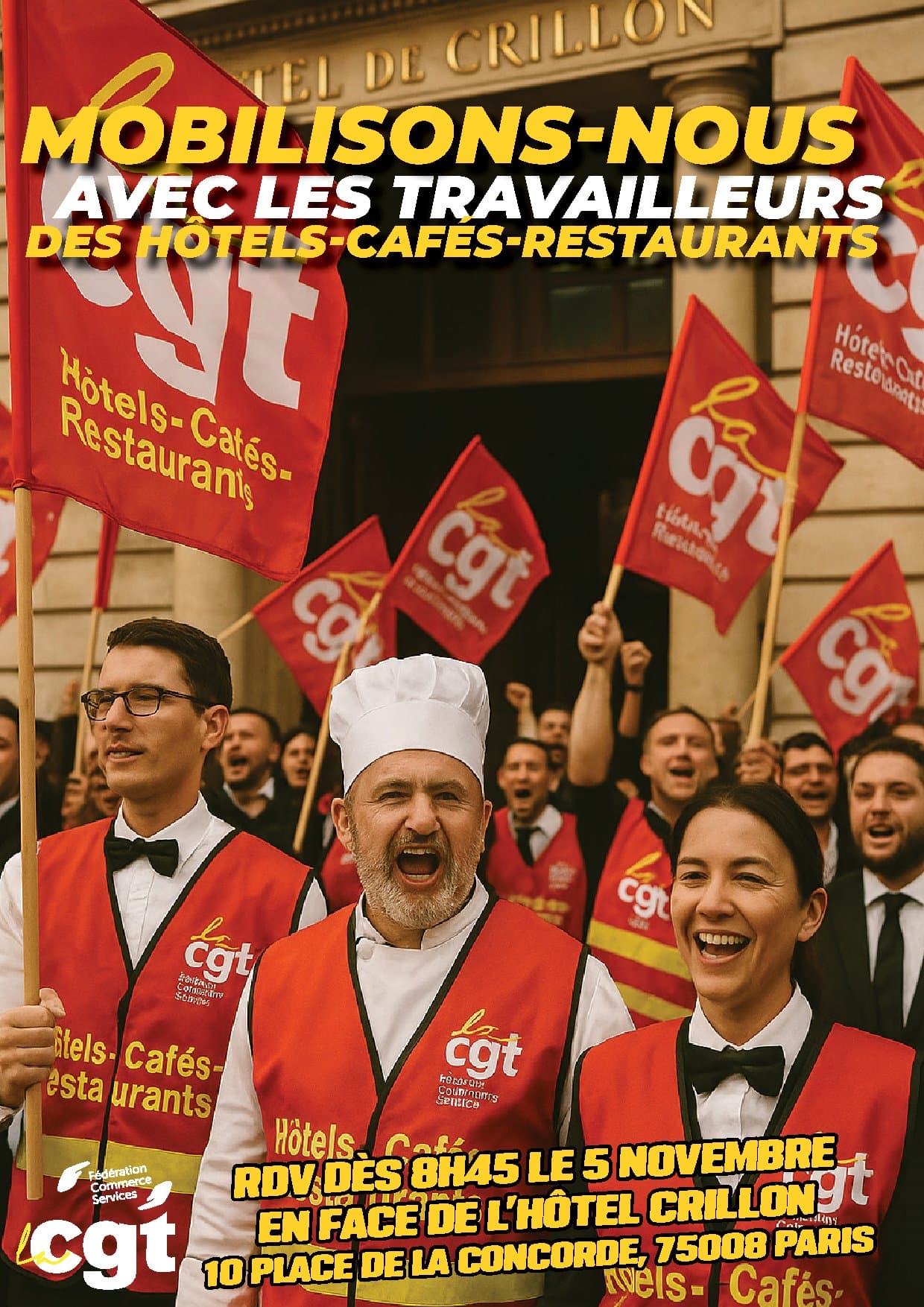 JOURNeE DE GReVE ET DE MOBILISATION DANS LES HoTELS, CAFeS ET RESTAURANTS